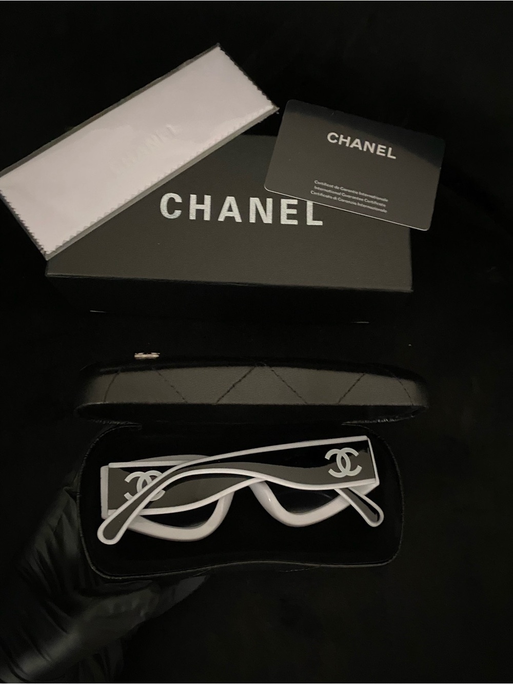 CHANEL Two Tone Cat Eye Sunglasses